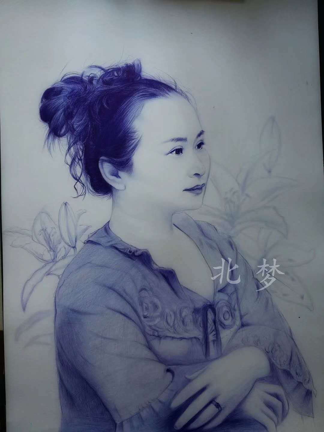 圆珠笔人物绘（藏有一只小猫咪~）（图ZMjE5NzYxOTAw） - 绘画 - 站酷设计师北梦_lm原创素材 - 站酷ZCOOL