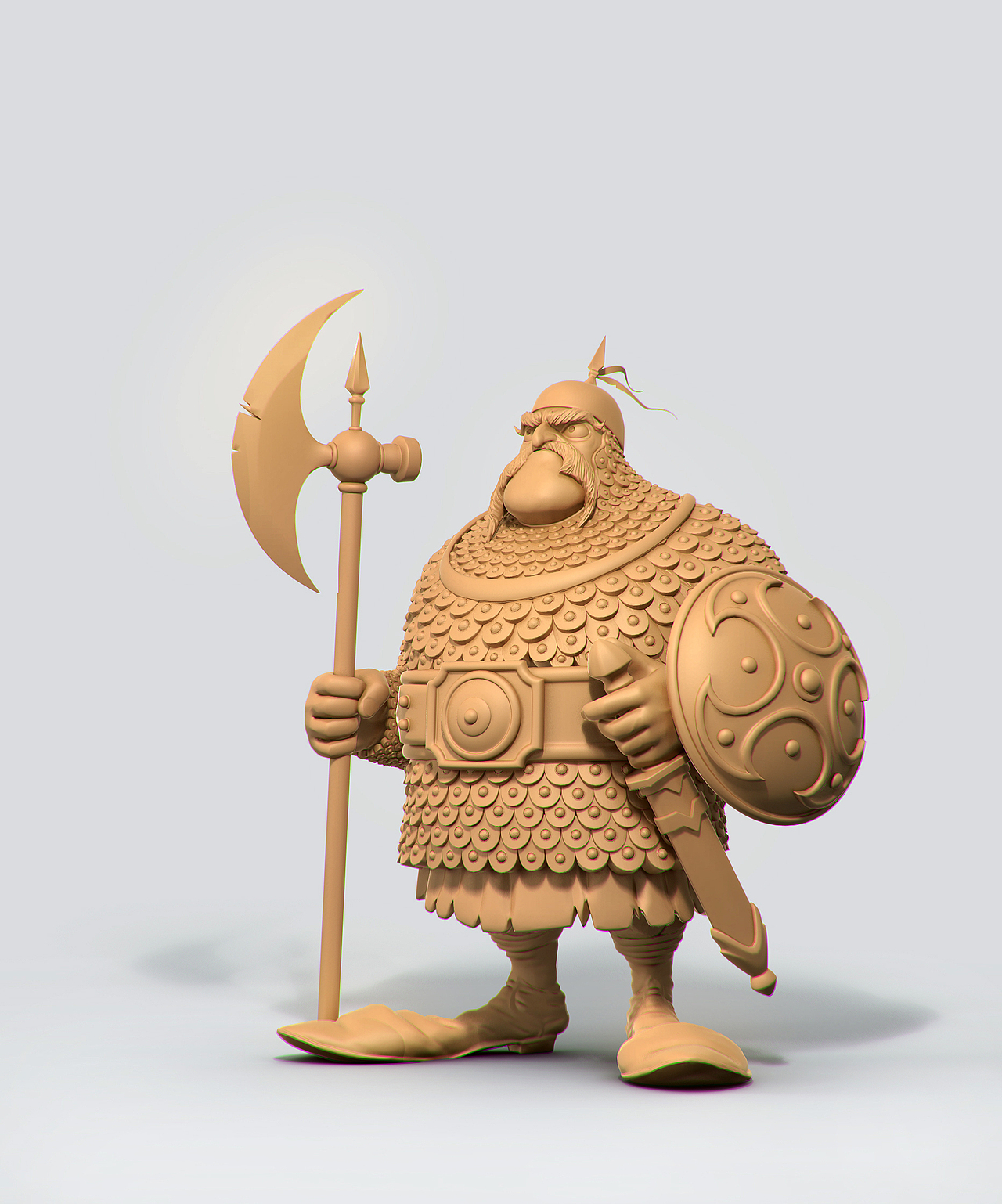 丝路文化三维卡通角色 _ 战士 (3d 打印模型)