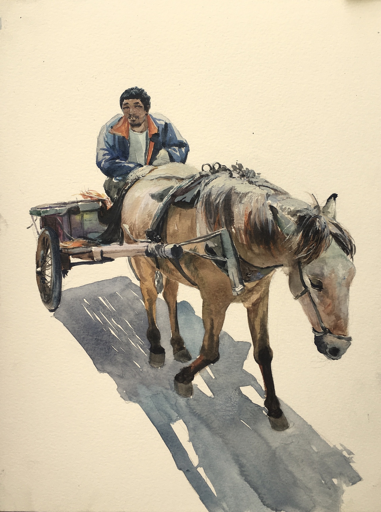      擦肩而过的马车