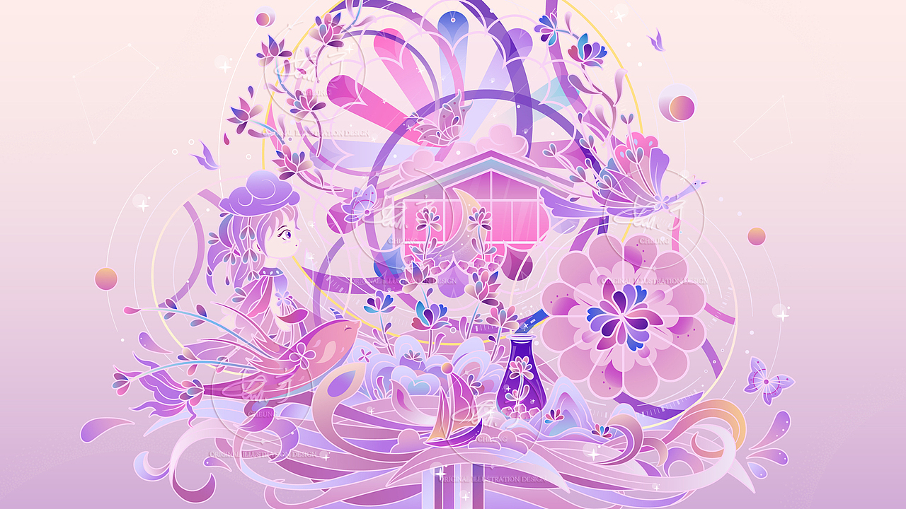 手机主题 平板电脑主题 梦生花 薰衣草 海豚湾