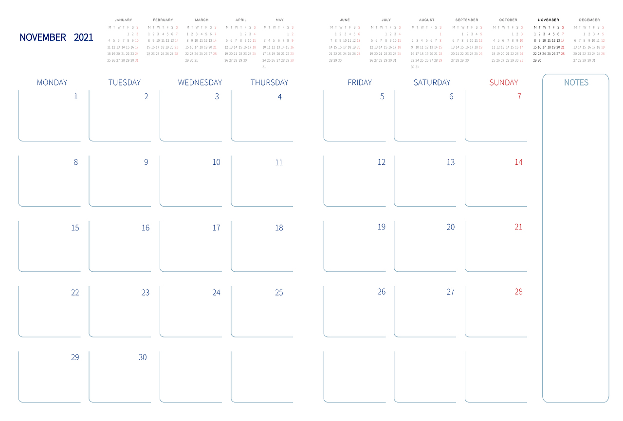 2021年某企的日历笔记本🌕