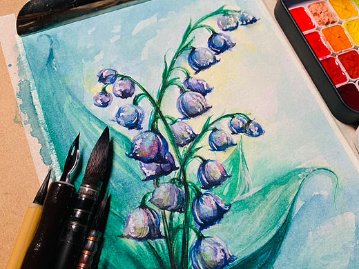 五月铃兰～水彩♥️（个人主页-ZNjUwNzcyMjA=） - 绘画 - 站酷设计师野狐草原创素材 - 站酷ZCOOL