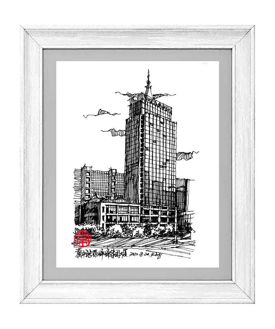 邯郸建筑手绘【七】办公写字楼