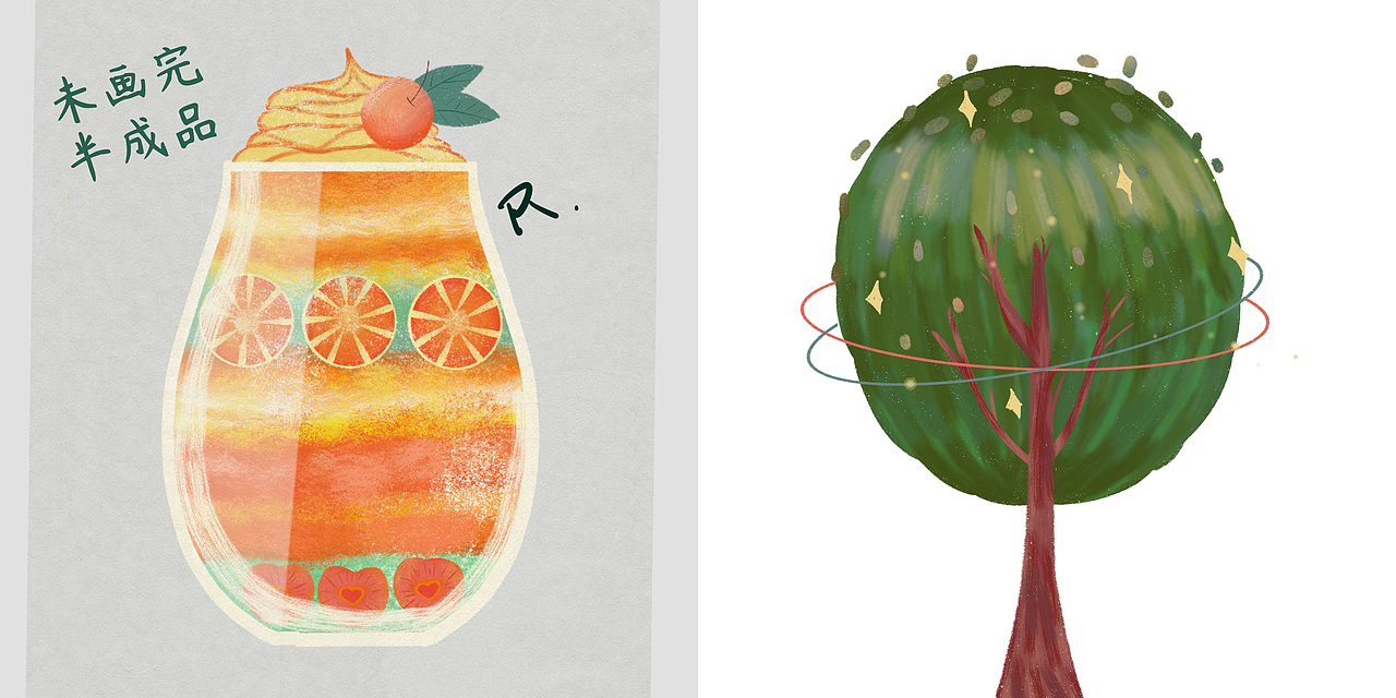 手绘插画练习（图ZMjY5NjkxODIw） - 创作习作 - 站酷设计师瘦不由己原创素材 - 站酷ZCOOL