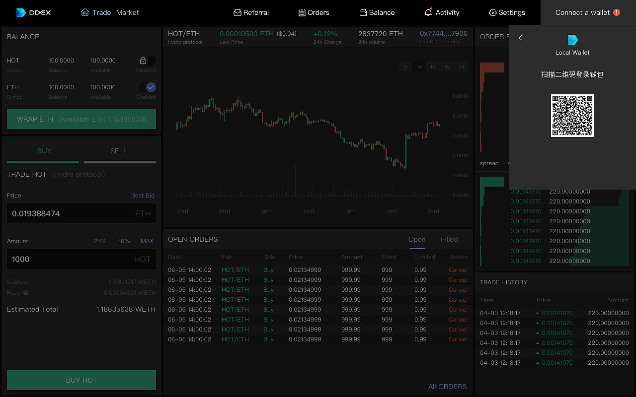 区块链去中心化交易所web设计