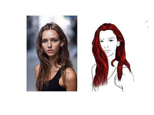 第一次画头发（个人主页-ZNTA4MjEyMjg=） - 新锐潮流插画 - 站酷设计师七宠儿原创素材 - 站酷ZCOOL