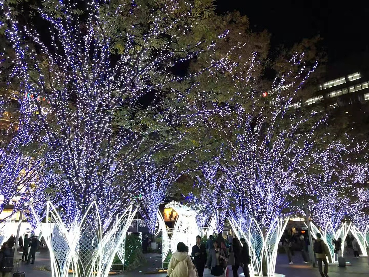 商业综合体树木灯光亮化定制工厂铭星厂家专业制作条龙