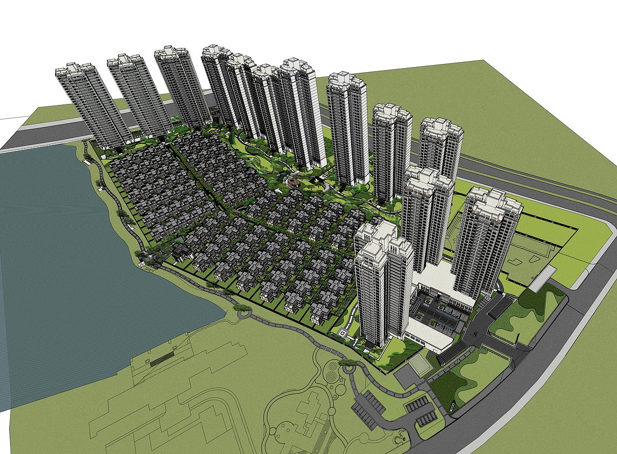 信业阳光城檀悦大区景观SU模型下载（图ZMjczMzU2Mzgw） - 景观设计 - 站酷设计师素模网原创素材 - 站酷ZCOOL