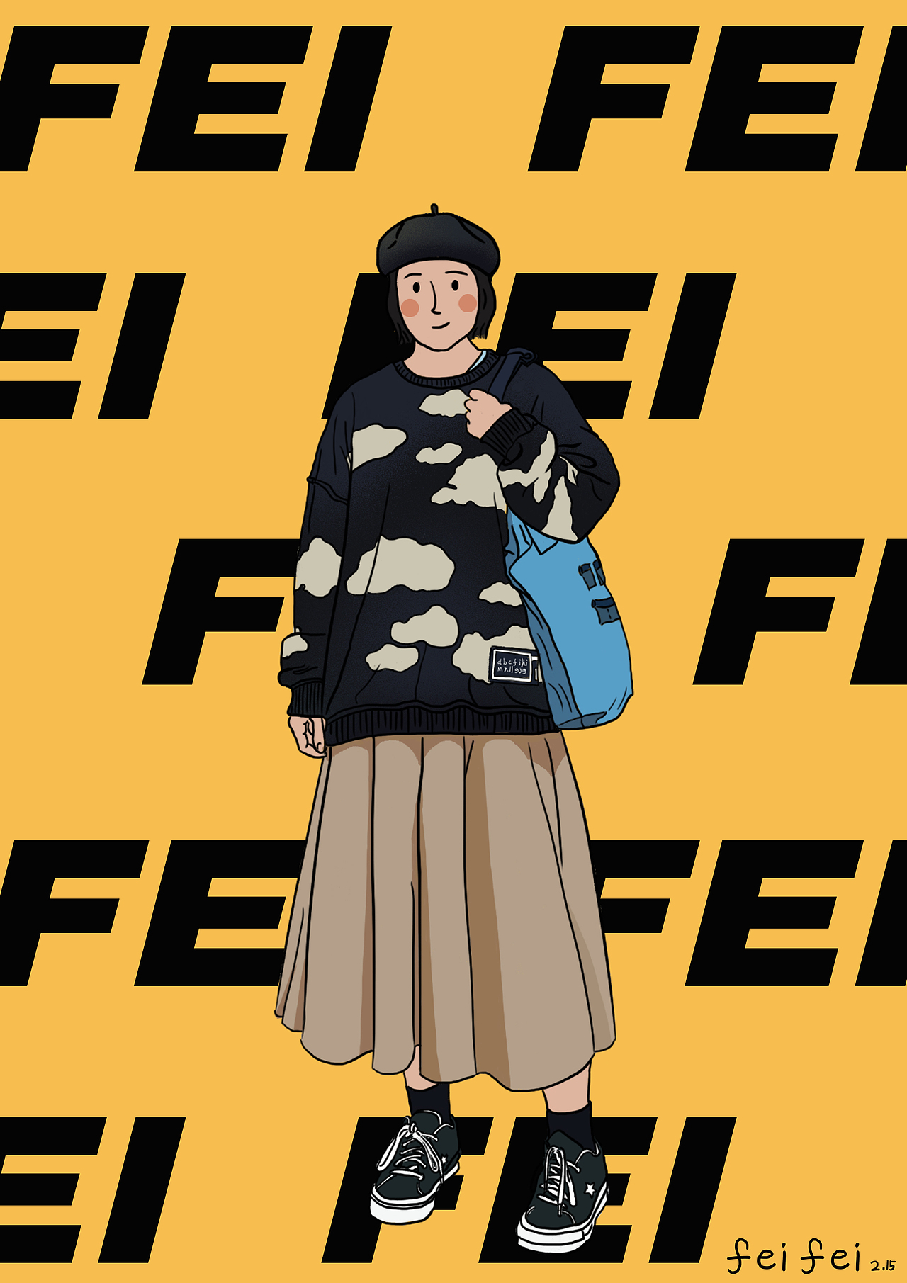 简单的人物插画(扁平类)