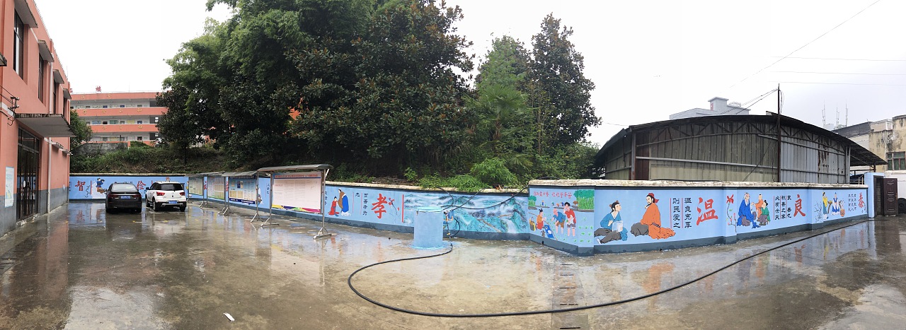 校园文化，化腐朽的墙面为神奇的效果（图ZMjc2NzQ1NTk2） - 绘画 - 站酷设计师壁尚手绘贵州墙绘原创素材 - 站酷ZCOOL