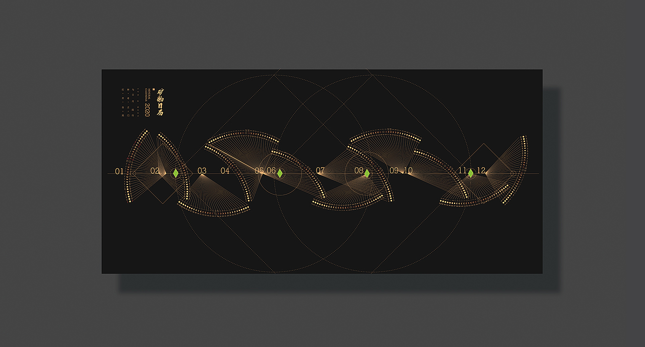 2020年两只奔跑的老鼠,寓意2020年好事成双成对,放大其实是2020的月亮变化,那我们同事和中科院院士一起画了几天的月亮。