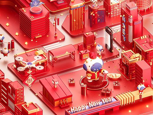 【科大讯飞】2021年货节页面品牌视觉作品分享