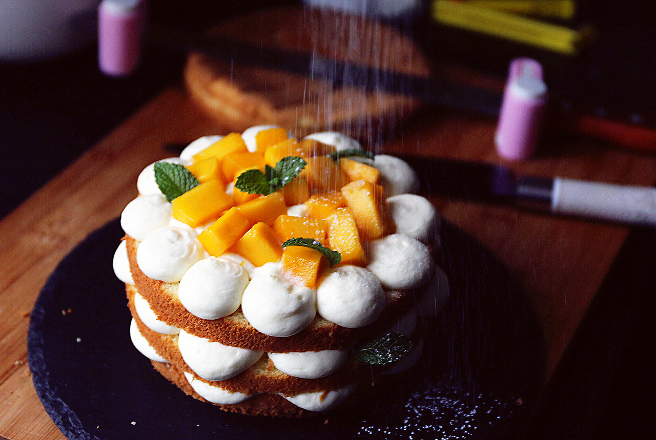 芒果裸蛋糕 简约版 烘焙小能手（图ZNDY4NjY4ODg=） - 产品摄影 - 站酷设计师peper原创素材 - 站酷ZCOOL