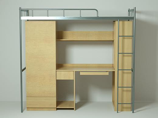 大学男生宿舍床位建模及渲染附星球渲染练习（个人主页-ZMjU0NTk0MDA=） - 场景 - 站酷设计师AlexRainCUC原创素材 - 站酷ZCOOL