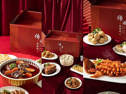 滋味轩 | 中国红，新年美食礼盒拍摄，中式菜品摄影