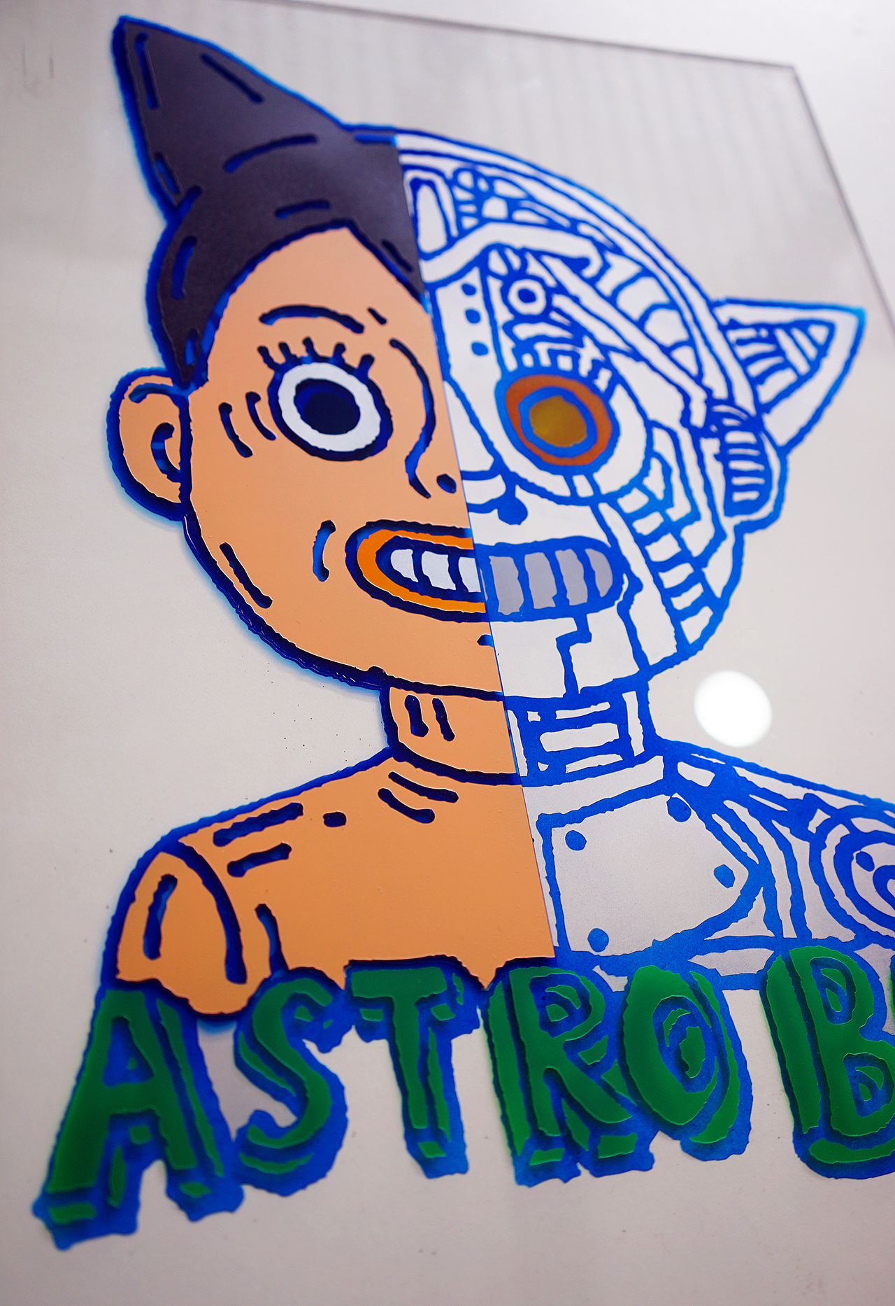 喷漆亚克力画vol1双面人和阿童木