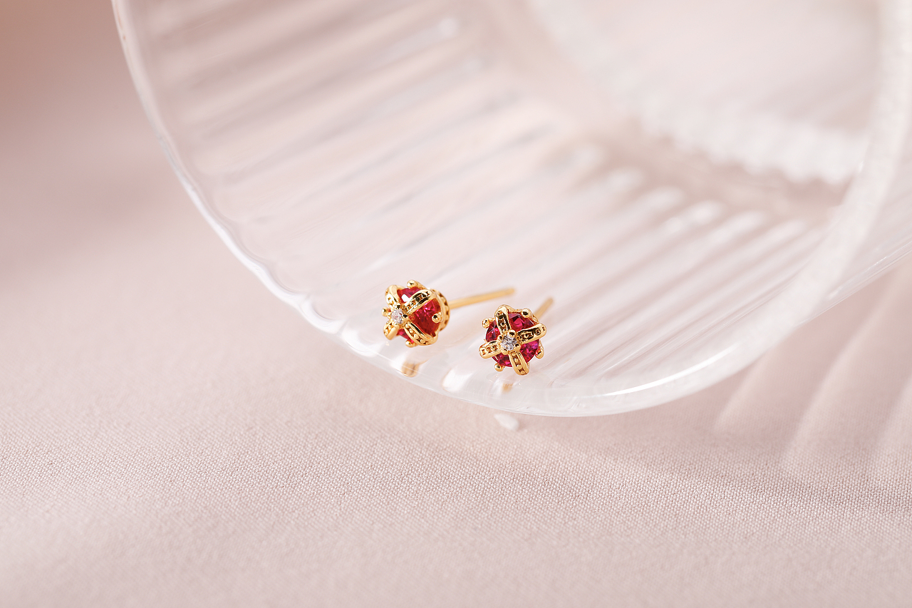 银饰品耳钉耳环首饰拍摄/电商静物产品拍照/小清新饰品