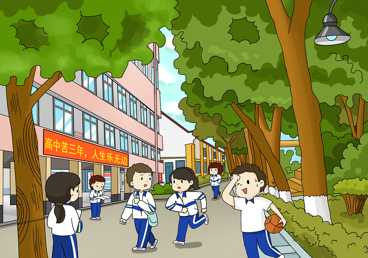 小人文明校园开学季小学生手绘可爱卡通插画psd素材免费下载 - 觅知网