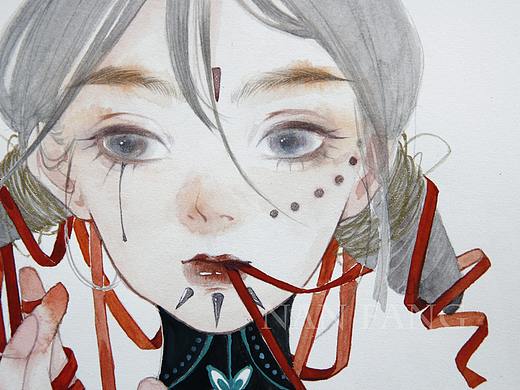 水彩手绘古风插画卡通国潮壁纸水彩教程敦煌飞天插画