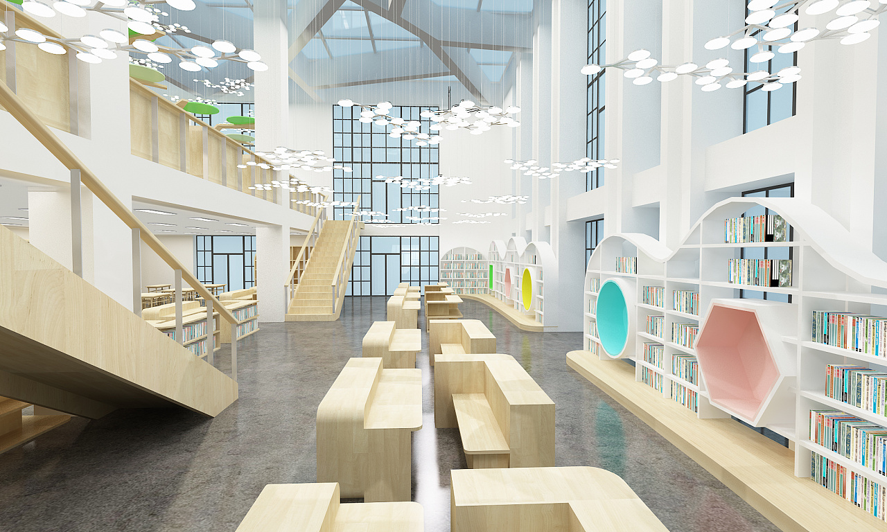 文化中心 图书馆 儿童图书馆|空间|家装设计|dshang3302 - 原创作品 - 站酷 (ZCOOL)