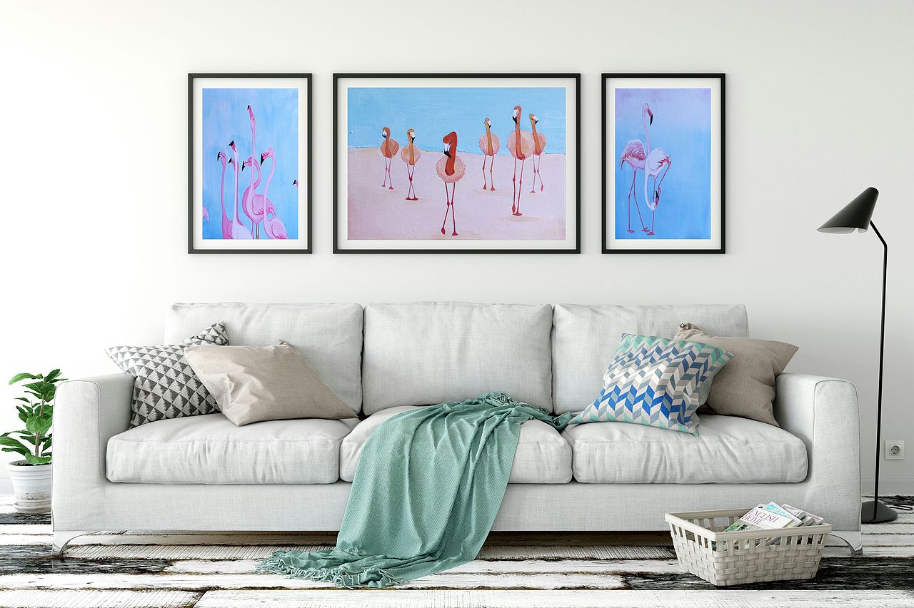 《火烈鸟系列》油画（图ZODkwMzc0NzI=） - 艺术插画 - 站酷设计师一匕原创素材 - 站酷ZCOOL