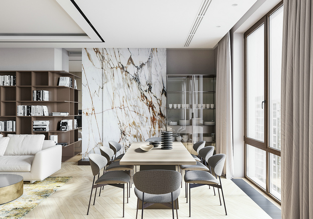 1992效果图现代风格客餐厅