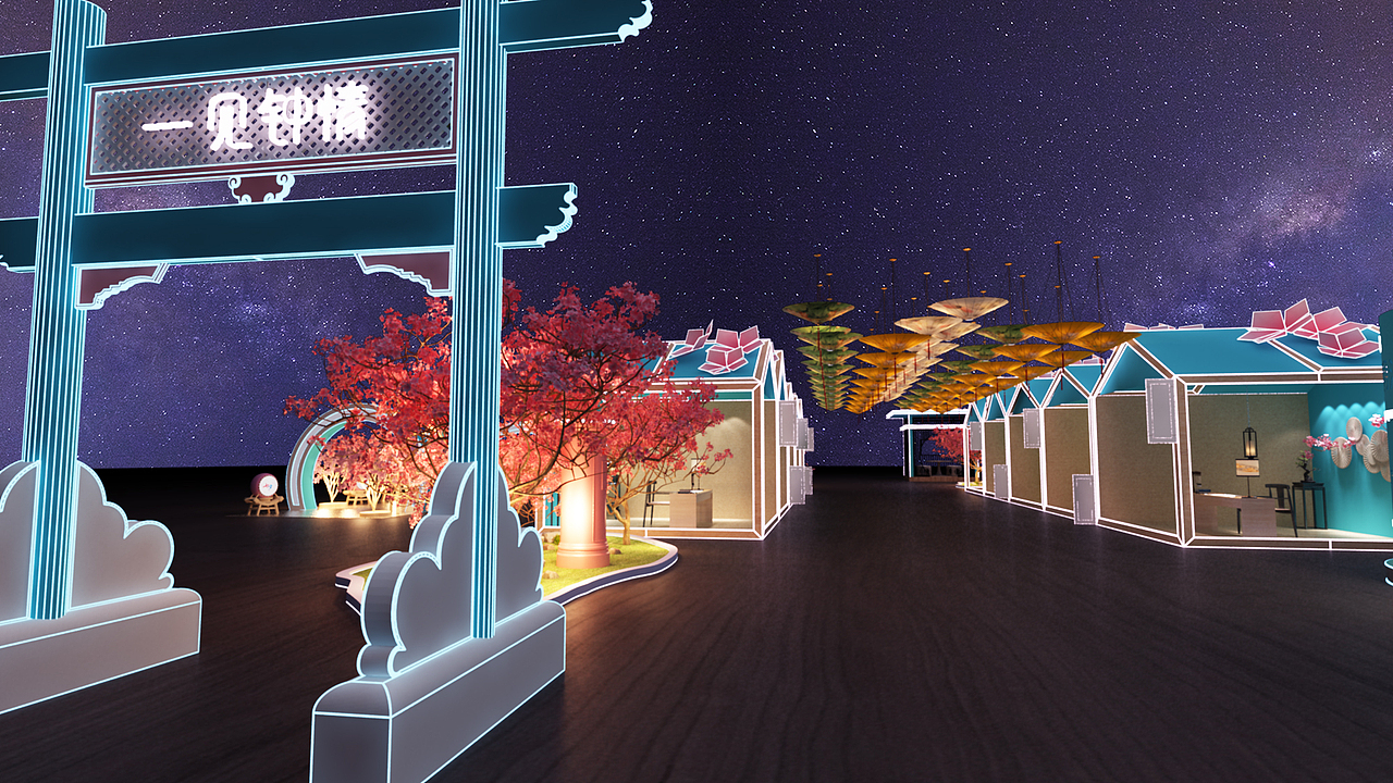 昆明池鹊桥公园七夕集市（图ZMjIzNTE5Njcy） - 场景 - 站酷设计师白居易的居原创素材 - 站酷ZCOOL