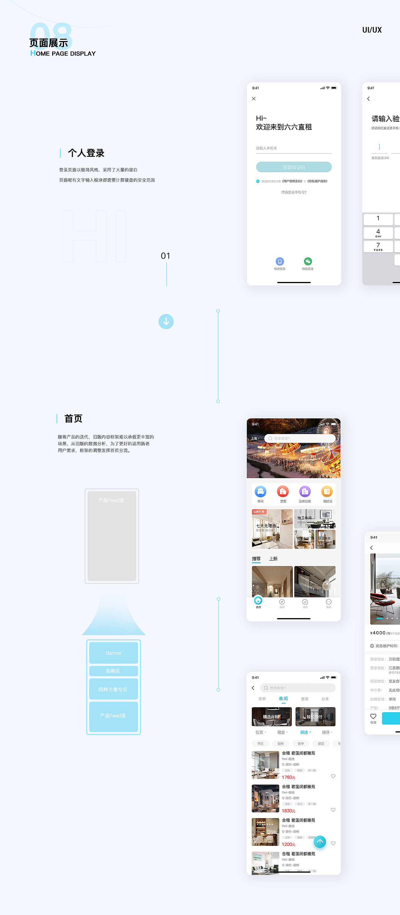 六六直租APP UI界面设计（图ZMjYyMDM1ODMy） - APP界面 - 站酷设计师艺海拾华原创素材 - 站酷ZCOOL