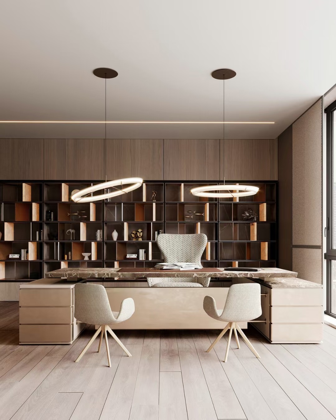 营造温馨的棕色：2套现代舒适的家居设计 - 设计之家