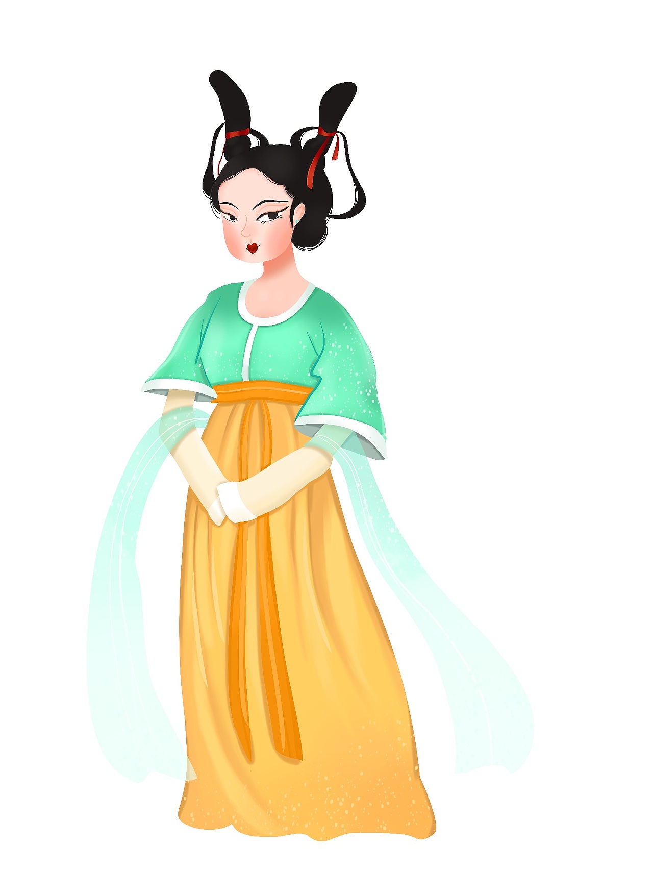 唐朝女子 插画 人物