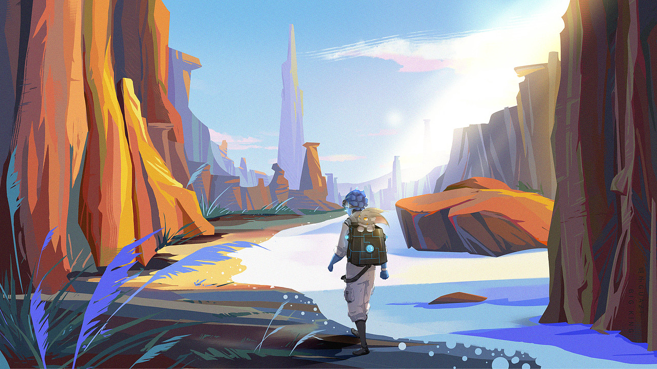 穿越峡谷|插画|概念设定|瓜子guazi_原创作品-站酷zcool