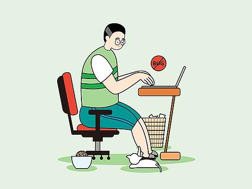 程序员（个人主页-ZNDQ2NDM3MDg=） - 创作习作 - 站酷设计师高小喵喵原创素材 - 站酷ZCOOL