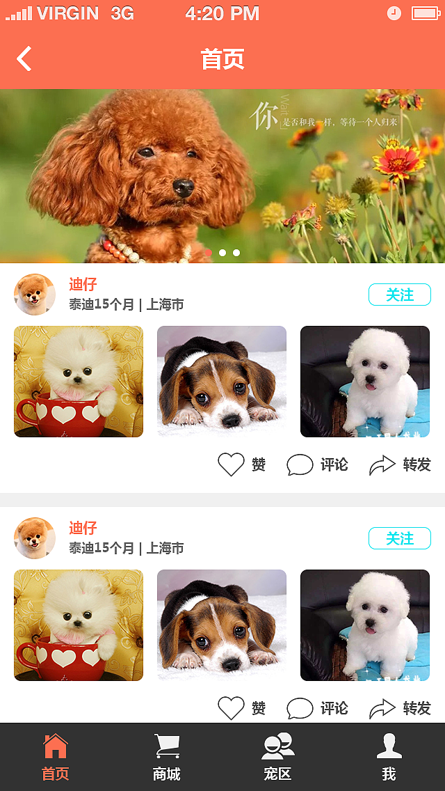 宠物App（图ZMzQyNzAwNzY=） - APP界面 - 站酷设计师gpp1251原创素材 - 站酷ZCOOL