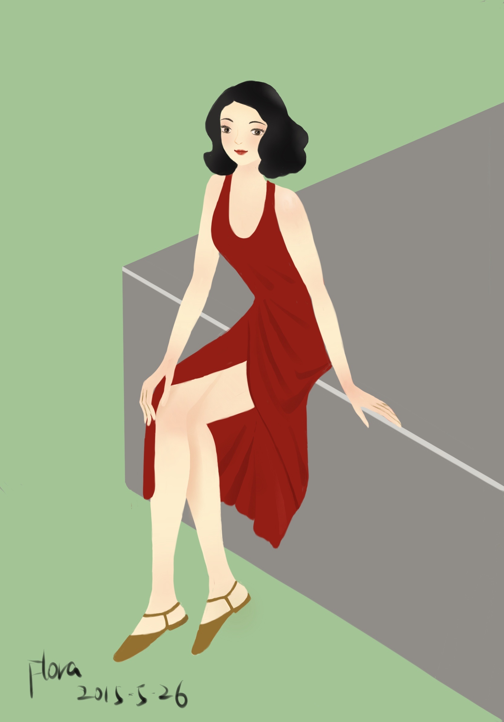 港风美人|插画|创作习作|阿酥咔azucar - 原创作品 - 站酷 (zcool)