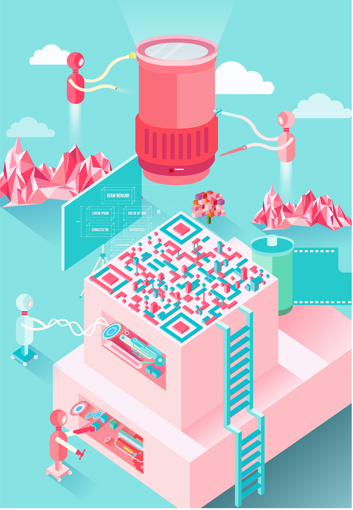 近期插画二维码合集（图ZNTU4NTk3NDA=） - 商业插画 - 站酷设计师南风风原创素材 - 站酷ZCOOL