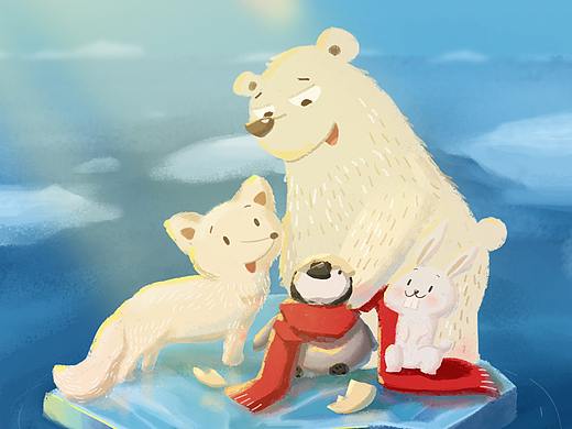 冬季主题插画（个人主页-ZNTQ4OTQ4MzI=） - 儿童插画 - 站酷设计师轨迹Elaine原创素材 - 站酷ZCOOL