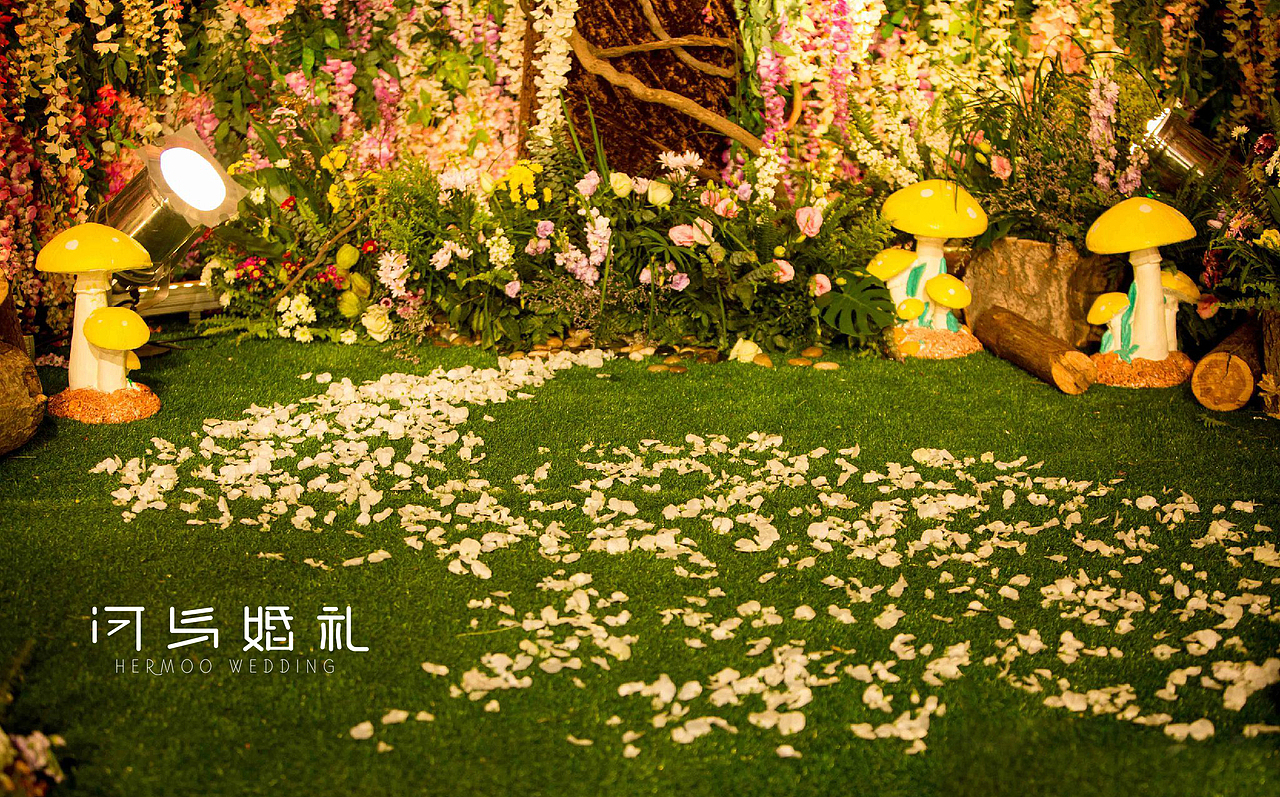 河马婚礼｜复古森系花园婚礼（绿色＋金色＋白色）（图ZMTM3NDcwMzA0） - 人文/纪实摄影 - 站酷设计师河马婚礼原创素材 - 站酷ZCOOL