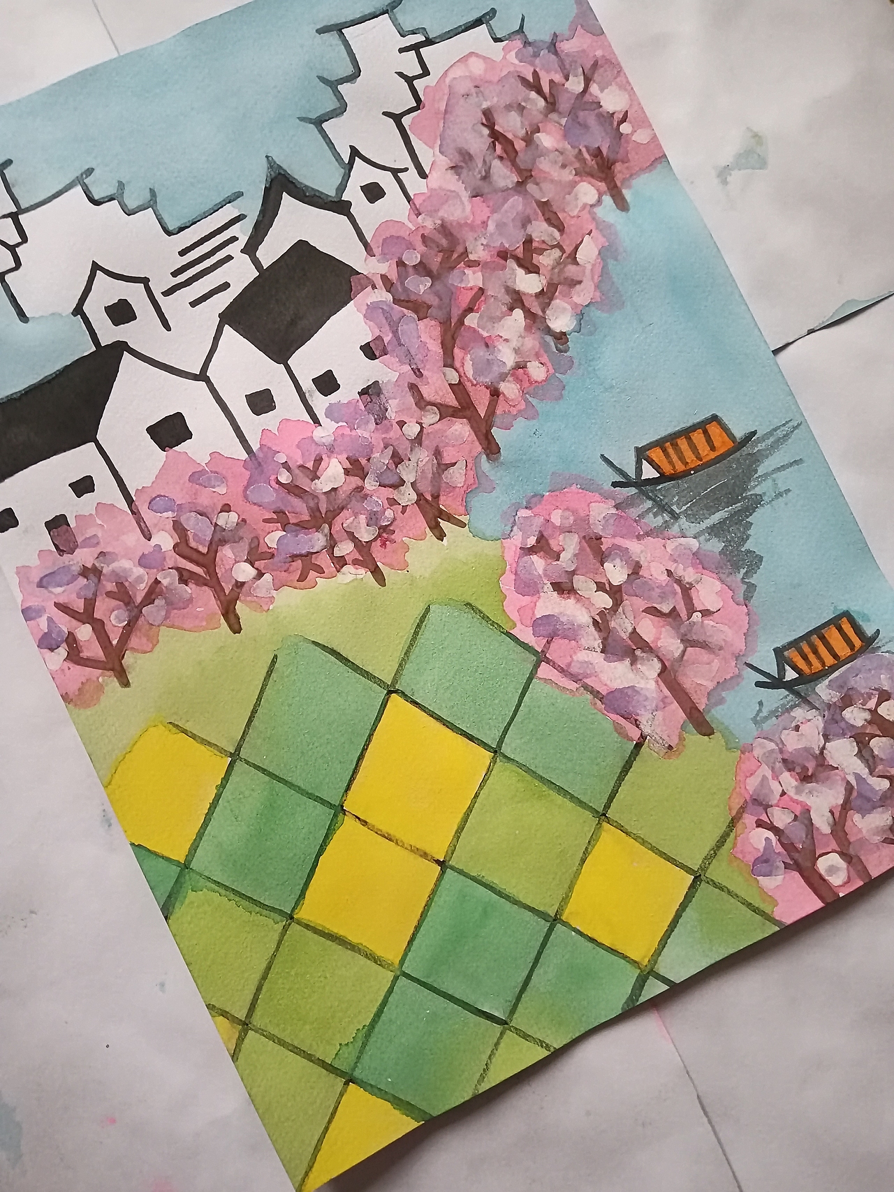 桃花春欲尽，谷雨夜来收。（图ZMjgwMTcxMTY4） - 创作习作 - 站酷设计师深海珍珠原创素材 - 站酷ZCOOL