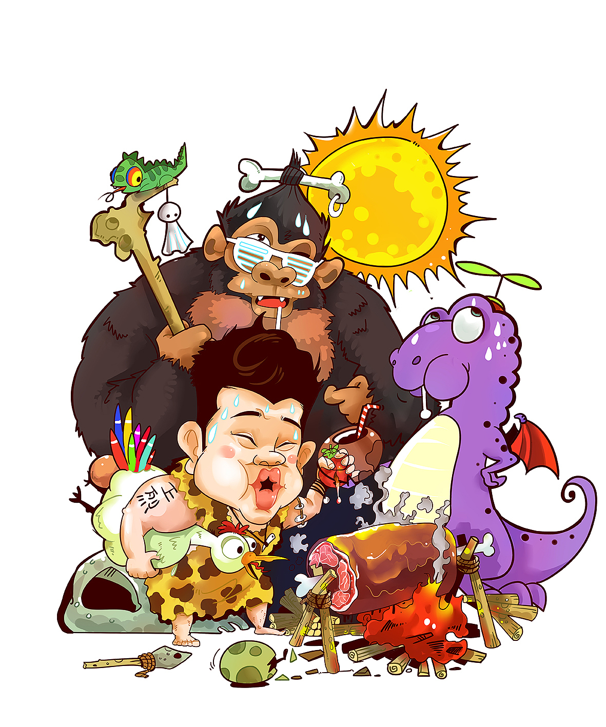 韩国芝士火锅（图ZMTU1NzUzNjky） - 商业插画 - 站酷设计师由忠庆原创素材 - 站酷ZCOOL