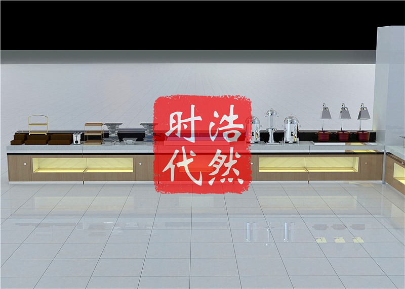 取餐台定制施工图 电路图 餐厅早餐台