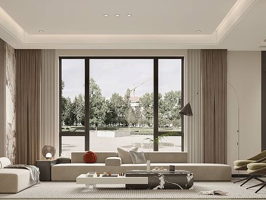 现代别墅客厅出图，三百块哦