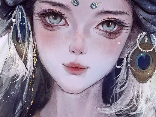 古风美女头像绘画
