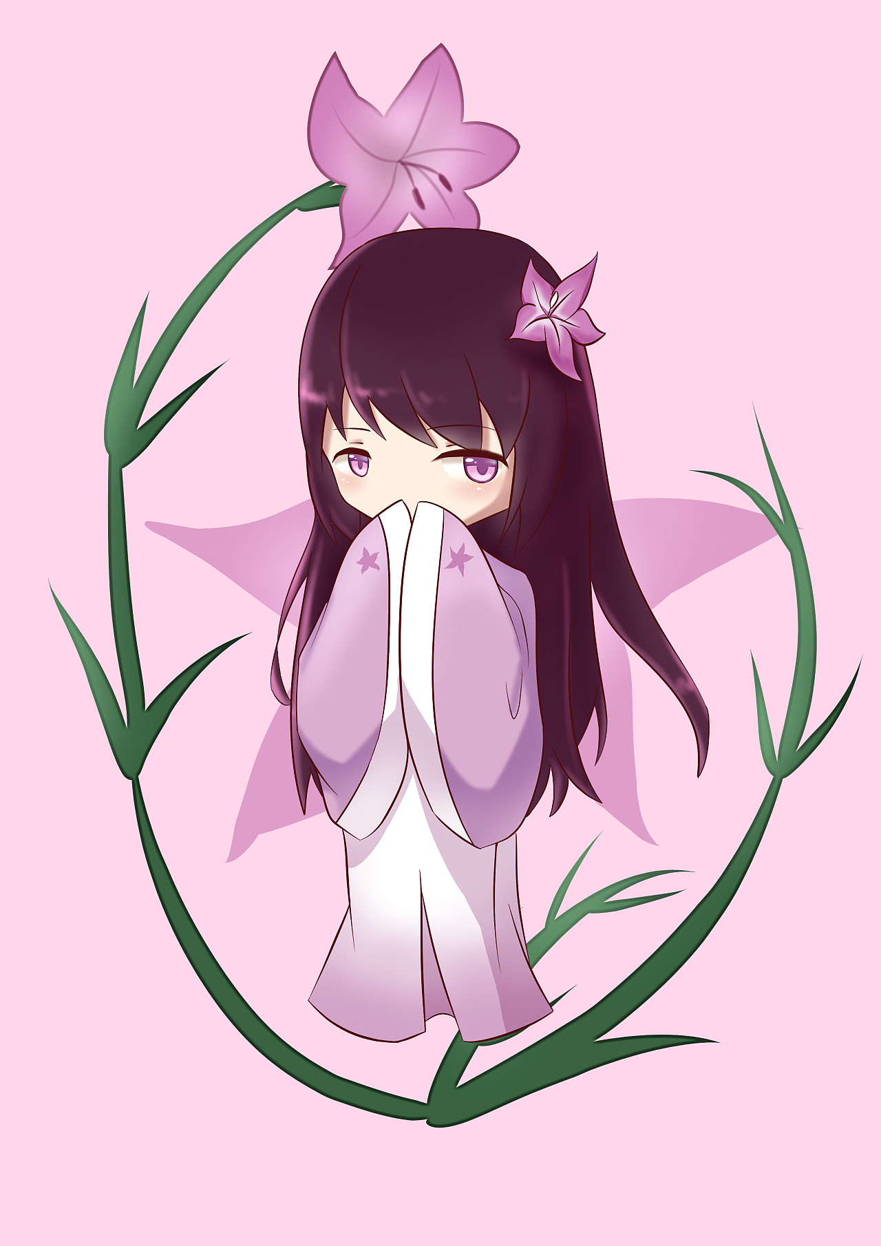 一组普通的花拟人