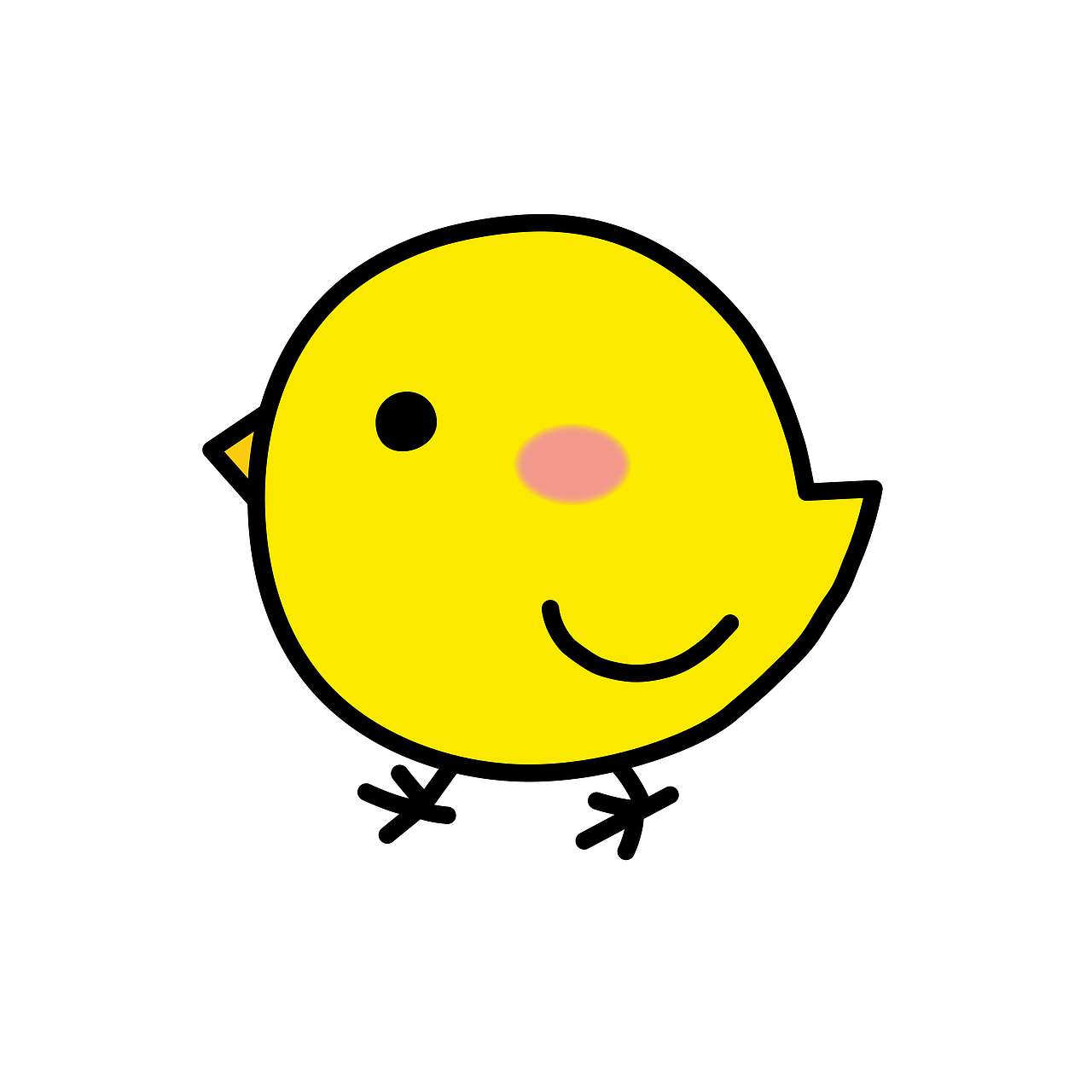 临摹手绘小黄鸡