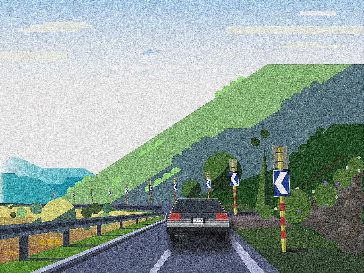 马路|插画|商业插画|晓看天色暮看云啊_临摹作品-站酷(zcool)