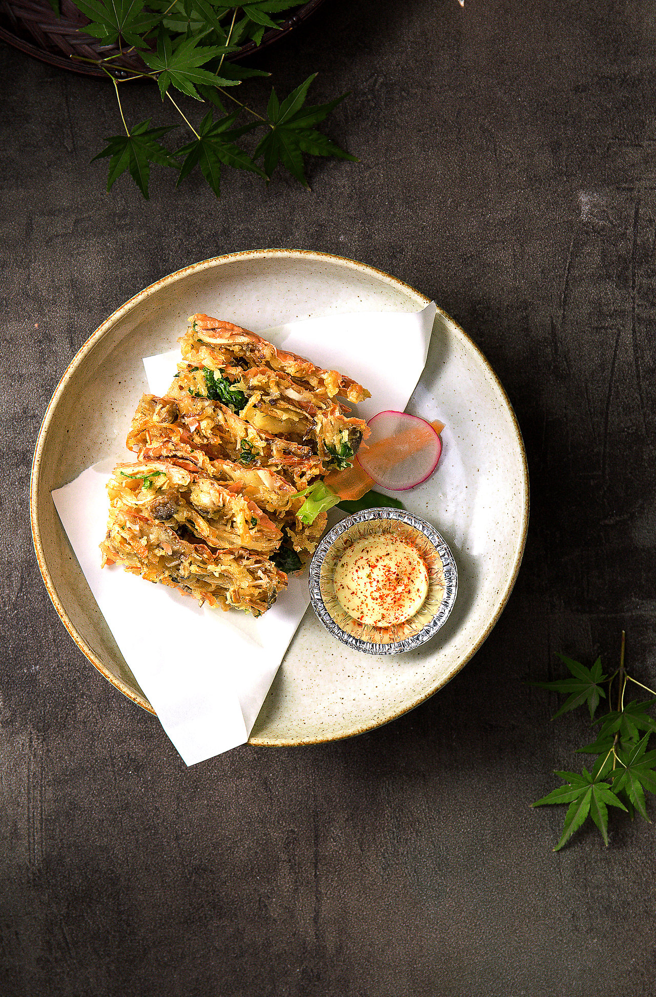 炸物与定食日系食物极简拍摄