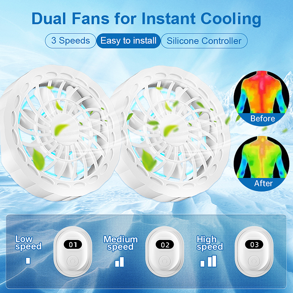 自带风扇!夏季多功能空调服详情页/石墨烯面料