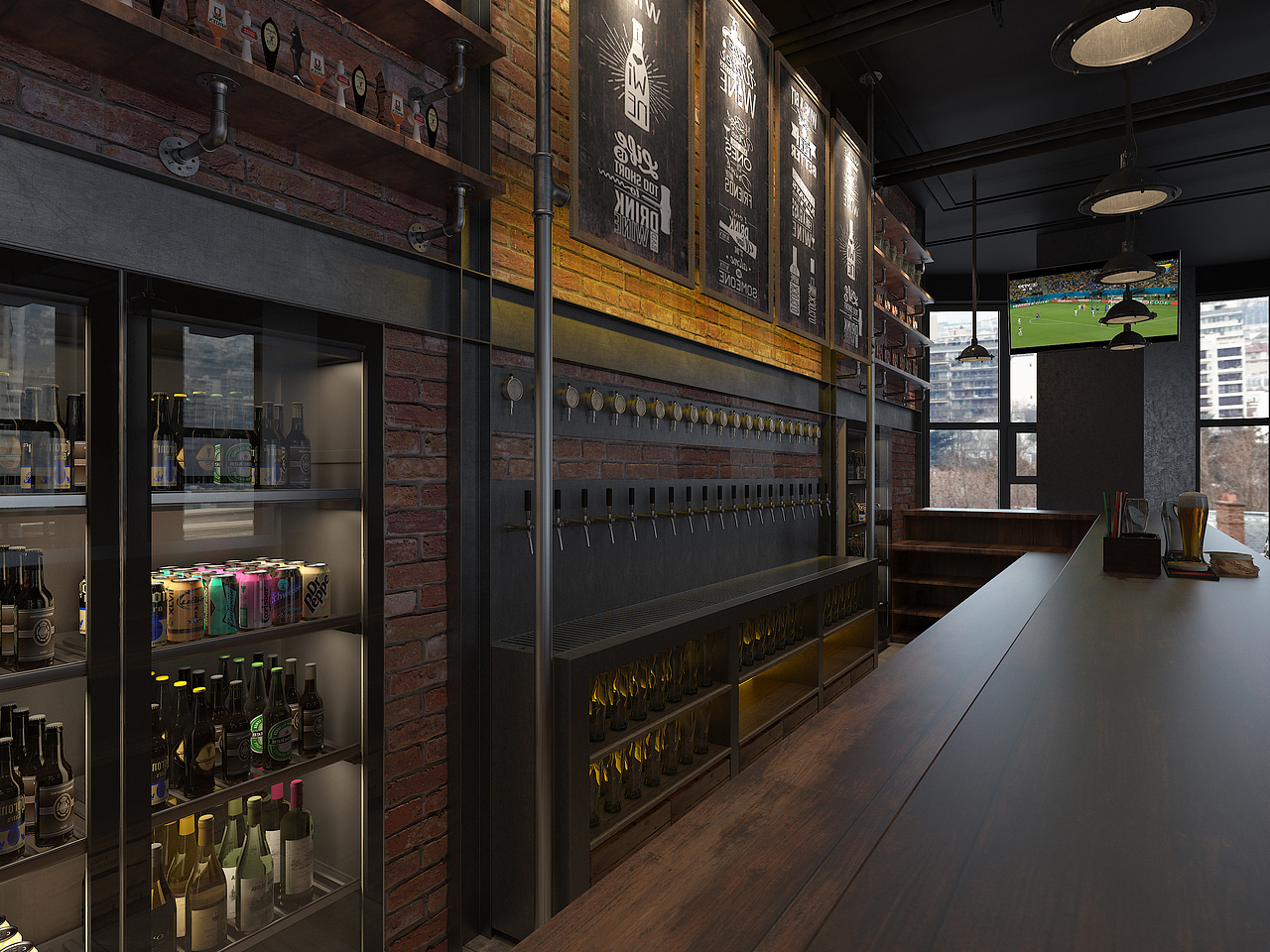 顽啤猴精酿酒吧设计