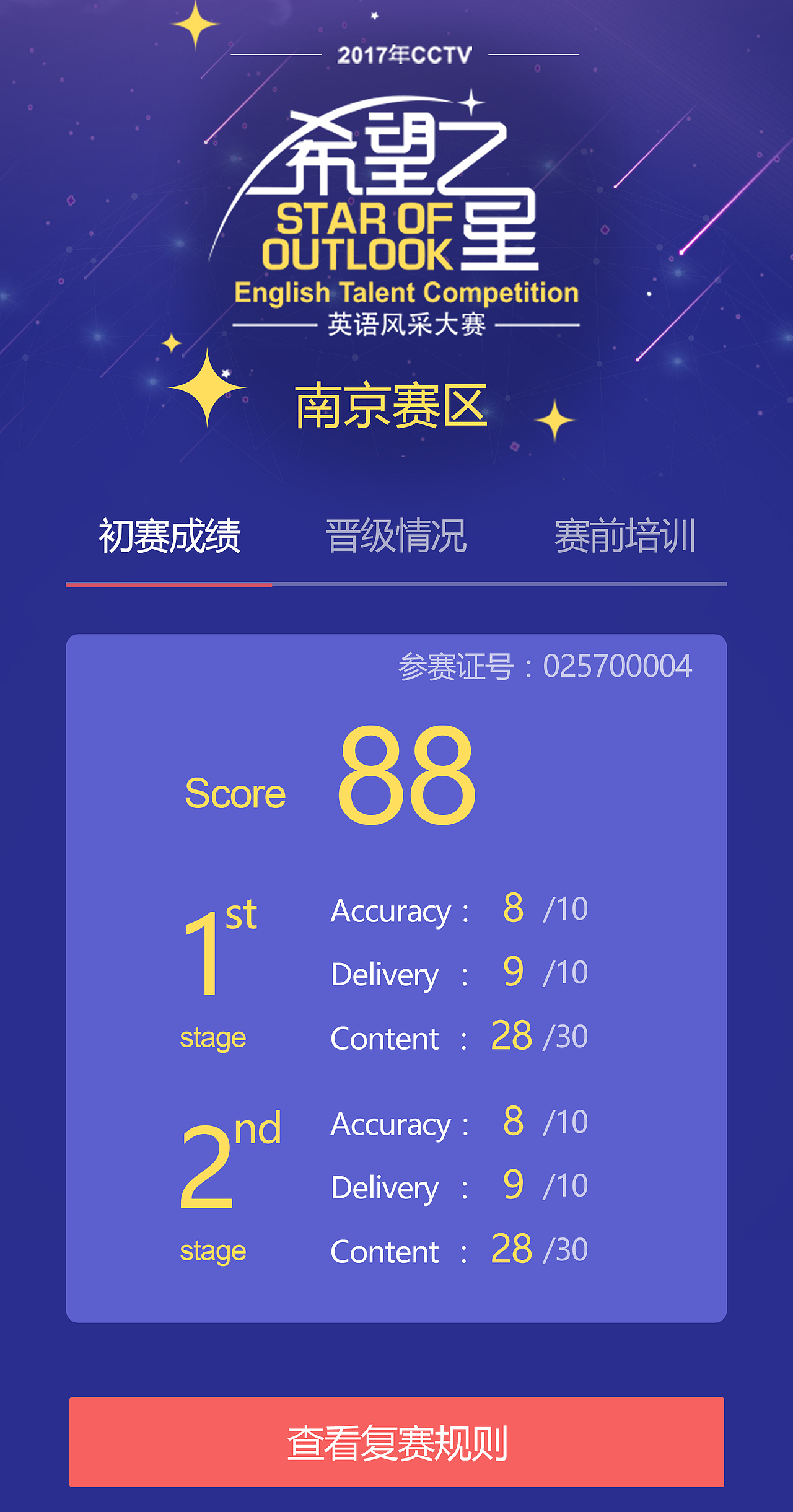希望之星南京赛区复赛分数查询及晋级情况展示（图ZNzU3MDU5Njg=） - 运营设计 - 站酷设计师漂流的鱼Ivy原创素材 - 站酷ZCOOL