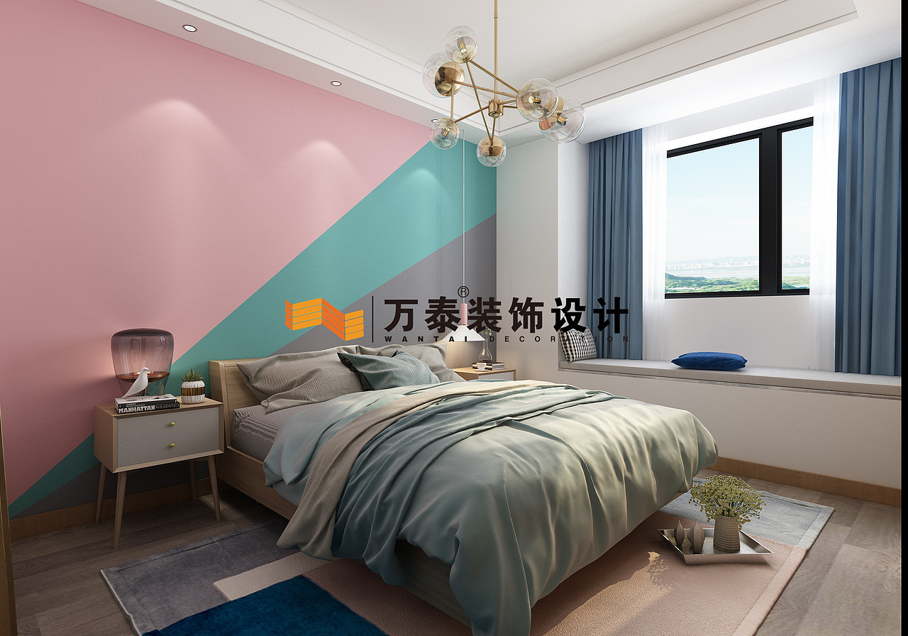 济南万泰装饰紫云府135平现代北欧装修案例